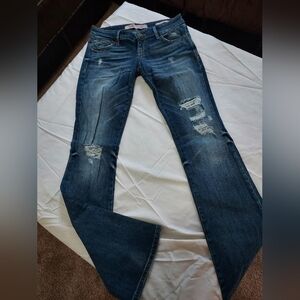 Guess Blue Jeans with Distressed Detailing